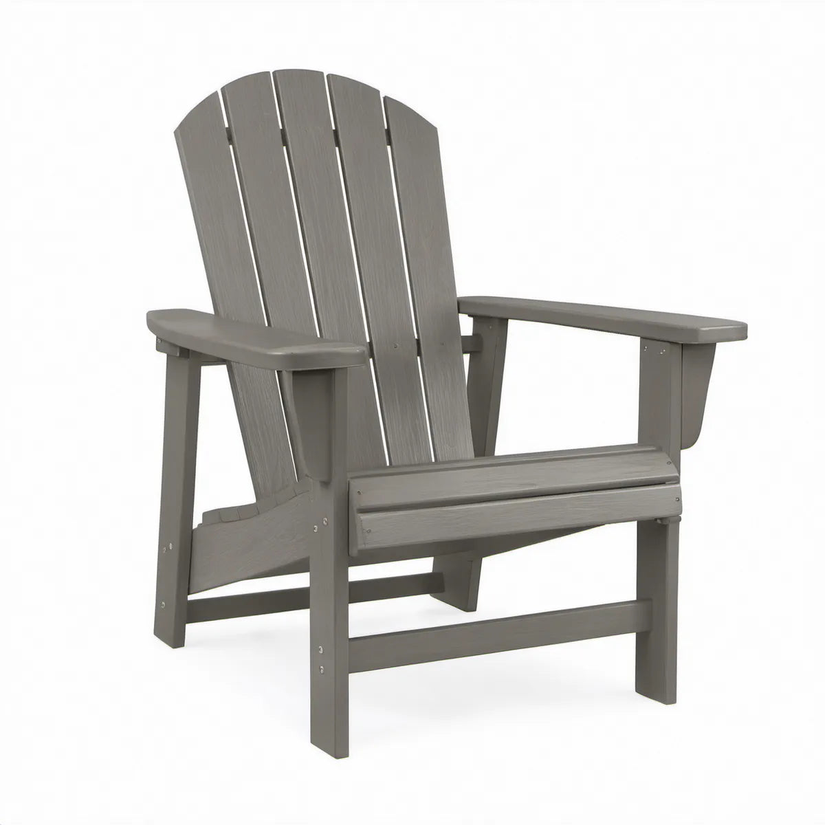 Zahradní křeslo Adirondack z HDPE, šedé, 78 × 83 × 97 cm