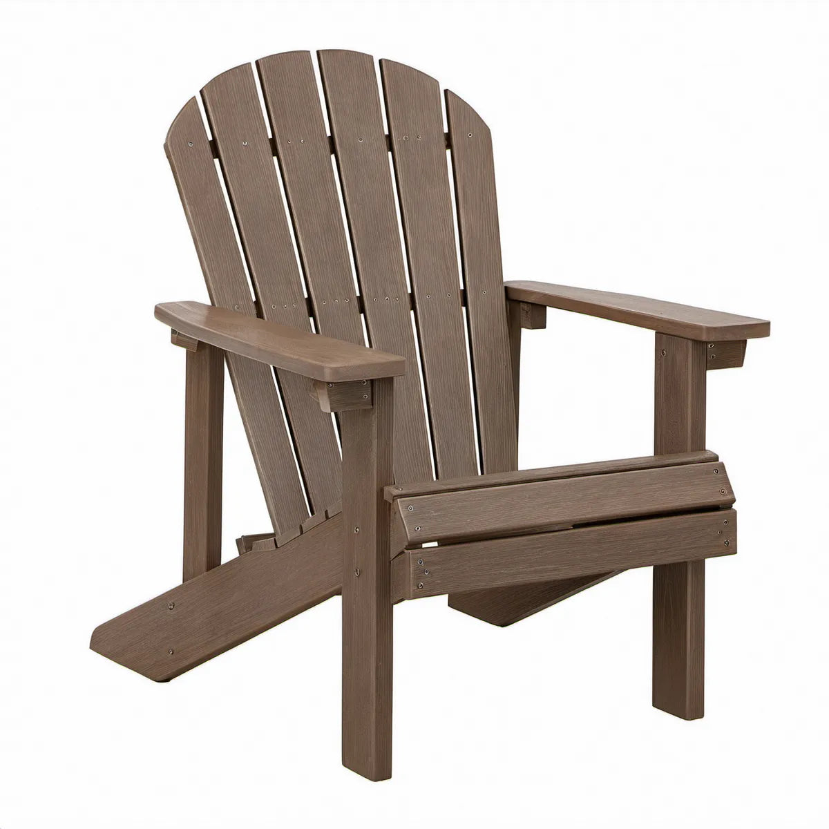 Zahradní křeslo Adirondack z HDPE, hnědé, 78 × 83 × 98 cm